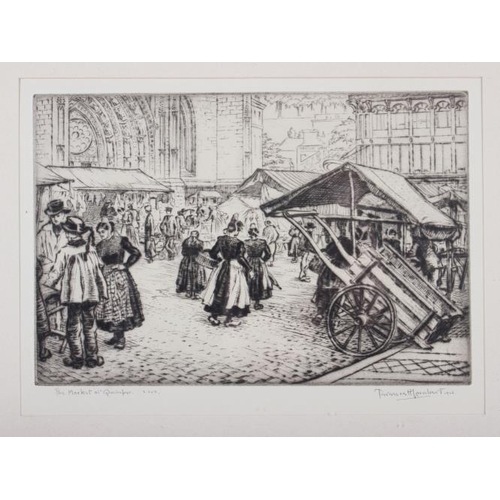 324 - Terence H Lambert: a pair of signed etchings, 