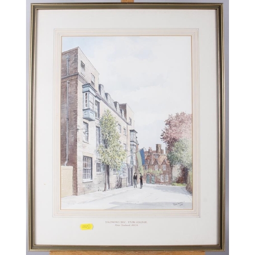 328 - John Western: a signed limited edition print, Eton from college field, 241/850, in strip frame, and ... 