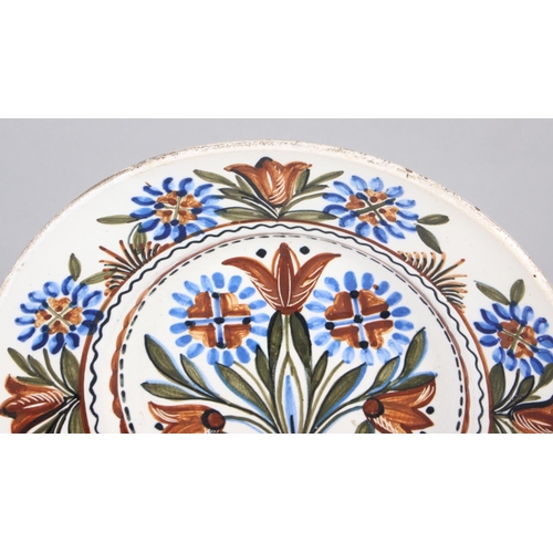 4 - A Thun type wall plate with floral decoration, 9 3/4