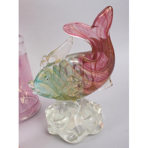 69 - A Murano coloured glass fish, 7 1/2