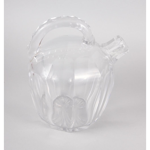 93 - A Baccarat cut glass vase, on square base, 9