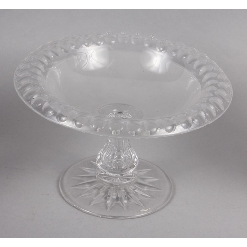 93 - A Baccarat cut glass vase, on square base, 9