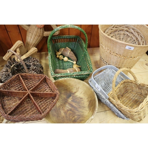 186 - A quantity of baskets, various