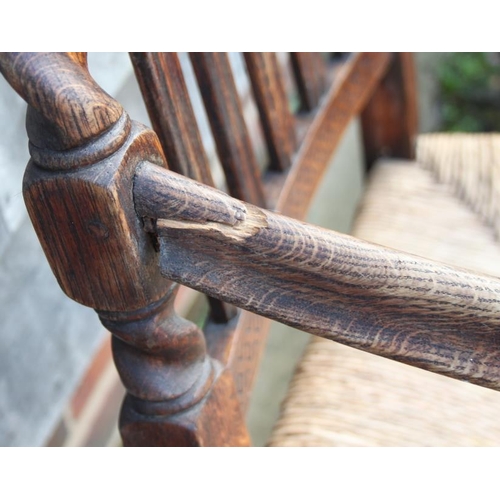 316 - A 19th century grained as rosewood bar back carver chair with drop-in seat, a pair of Victorian bar ... 