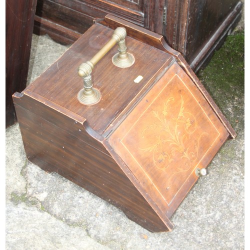 364 - A sheesham side table, fitted two drawers, on turned and stretchered supports, 57