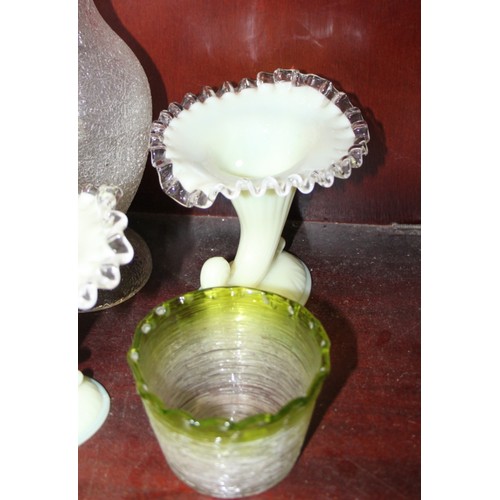 58 - A Baccarat cut glass vase, on square base, 9