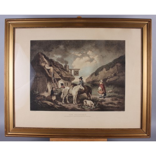 253 - Henry Alken: a set of four early 19th century hand-coloured aquatints, hunting scenes, in ebonised s... 