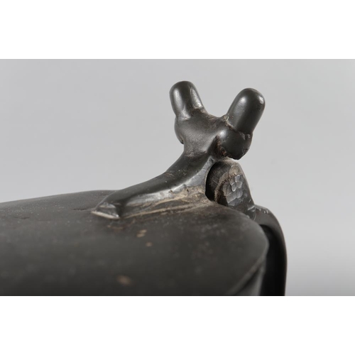 100 - A 19th century pewter tappit hen, 10 1/2