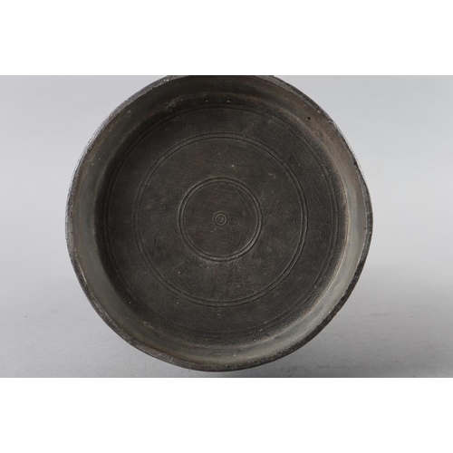 100 - A 19th century pewter tappit hen, 10 1/2