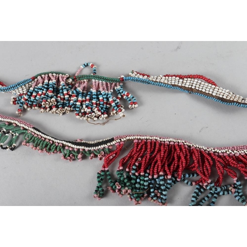 234 - A Zulu beadwork necklace, a divination box and other beadwork collected by Sir Frank Baddley, coloni... 