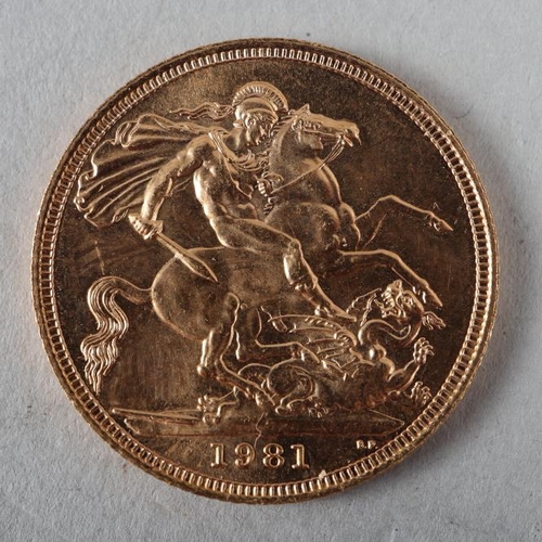 236 - A gold sovereign, dated 1981