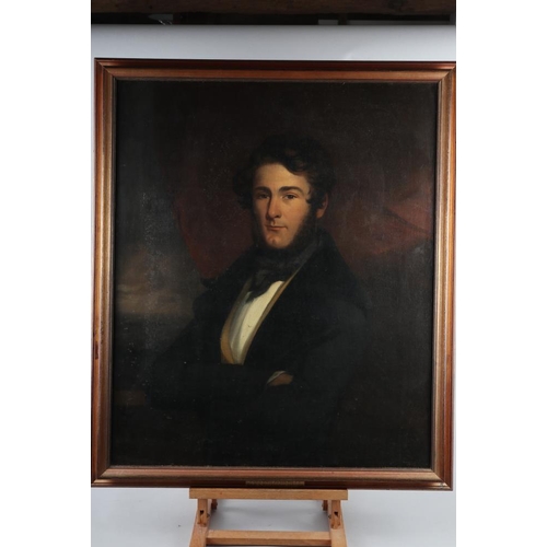 290 - Winterhalter: a 19th century oil on canvas portrait of Thomas Wetter Jackson Esq JP, 29 1/2