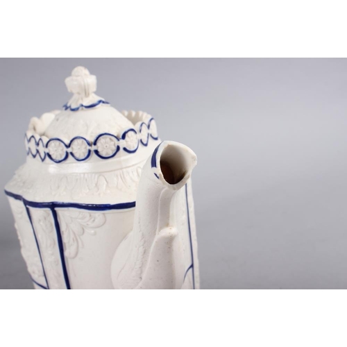 3 - A Castleford teapot with classical figure decoration, 6 1/4