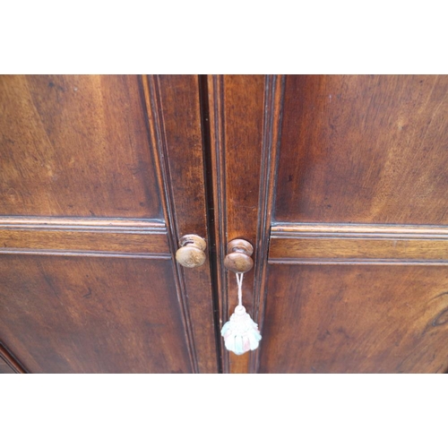 329 - A chemist's 19th century cupboard with finely adjustable shelving enclosed two panelled doors, 40