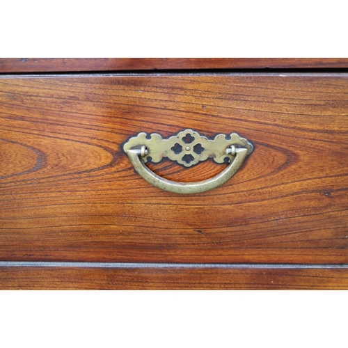 402 - A Korean elm chest/press enclosed two doors over three drawers, 41 1/2