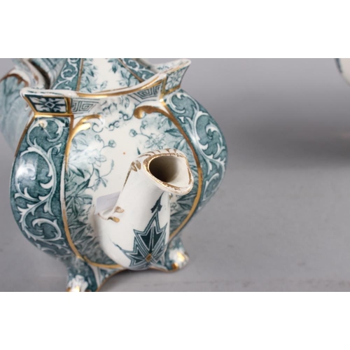 8 - A Burleigh ware chinoiserie and gilded teapot, 7