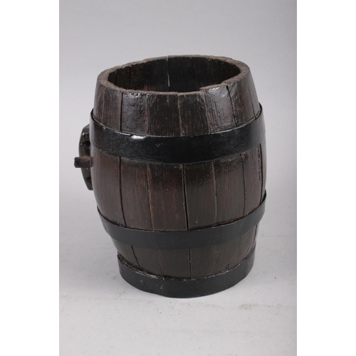 144 - A coopered oak barrel, 7 1/2