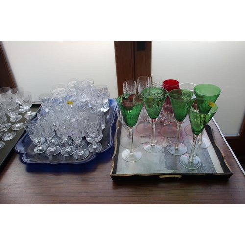 26 - A Stuart Crystal part table service, and a quantity of other glassware, including coloured glass win... 