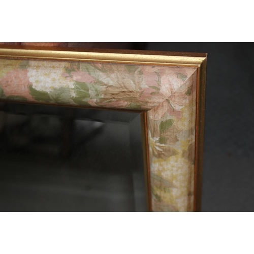 430 - A gilt and floral painted frame wall mirror, plate 17