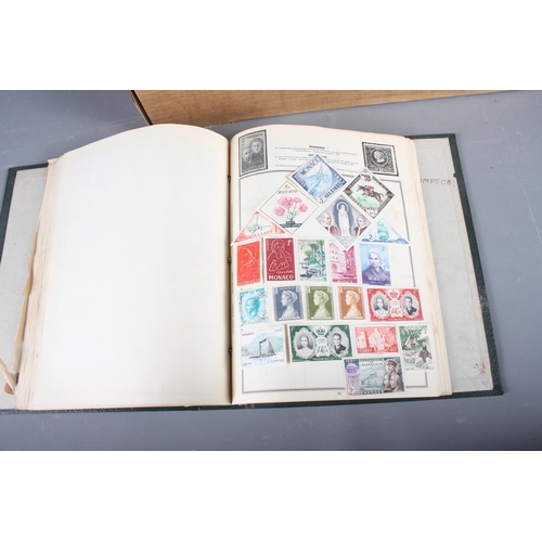 284 - An Ajax stamp album, containing stamps from around the world, a box, containing a quantity of loose ... 