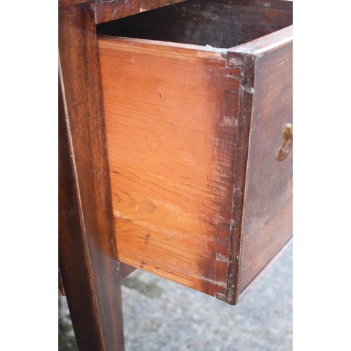 475 - An early 19th century mahogany, banded and ebony line inlaid bowfront sideboard, fitted one shallow ... 