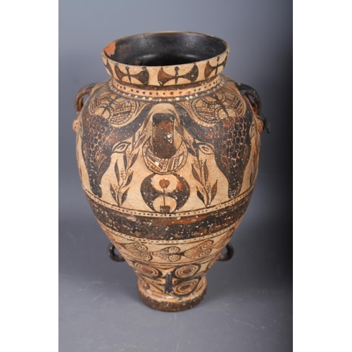 65 - A Greek reproduction geometric pattern vase, 8