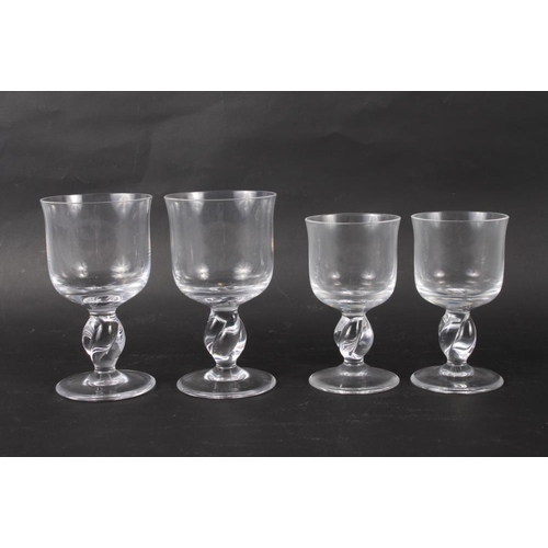 93 - A set of twelve red wine glasses and matching set of twelve white wine glasses