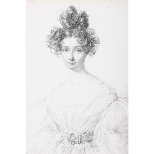 315 - An early Victorian pencil sketch of a lady, 4 3/4