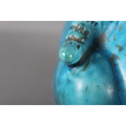 106 - A Chinese porcelain turquoise glazed model of a zodiac beast, 9 3/4