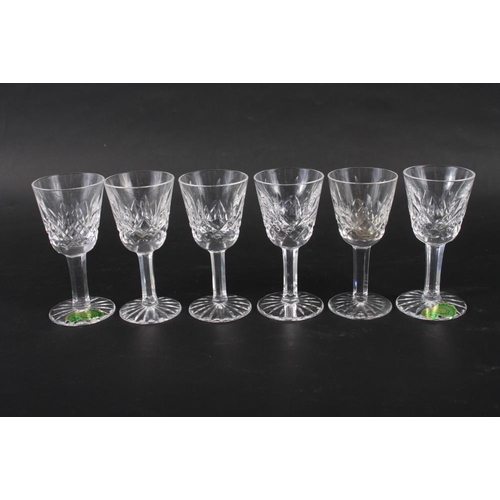 14 - A set of six Waterford cut glass liqueurs, 3 1/2