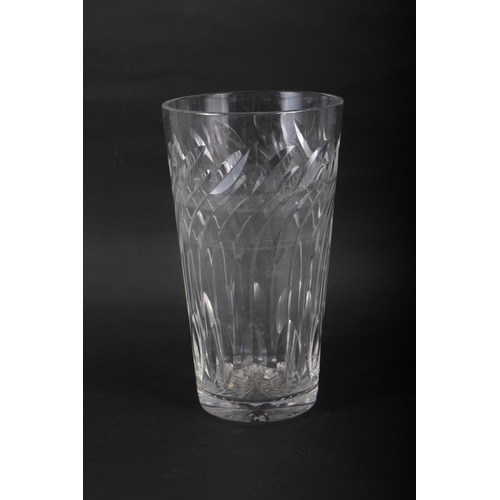 17 - A Clyne Farquharson? cut glass vase, 9 1/4