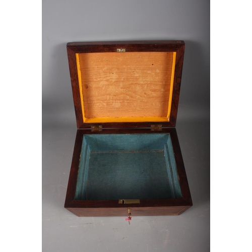 254 - A rosewood sarcophagus sewing box and a quantity of sewing accessories, including needles, coloured ... 