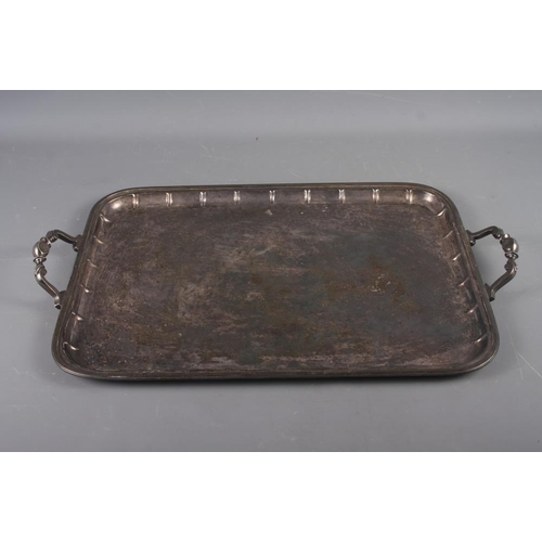 303 - A Goldsmiths & Silversmiths silver plated two-handled tray, 25