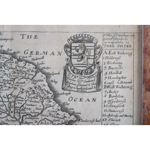 363 - Blome: a 17th century map of Yorkshire and parts of the surrounding counties, dated 1670, 9 1/2