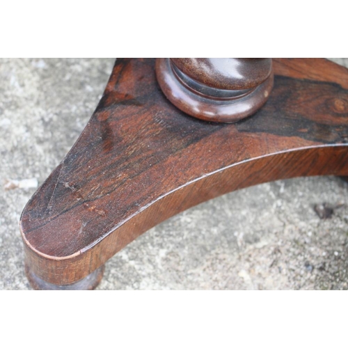 456 - A Victorian rosewood piano stool with adjustable circular needlepoint seat, on spiral turned column ... 