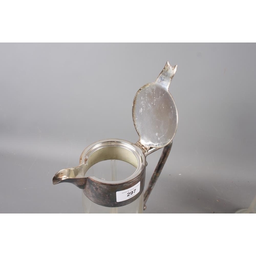 297 - A silver plated and etched lemonade jug, 10