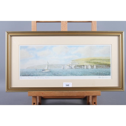 340 - After Victor Elford: a print of Henley Regatta, in gilt strip frame, a similar limited edition print... 