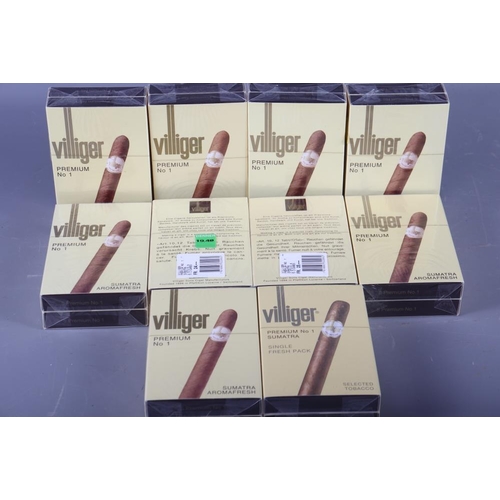 232 - Twenty unopened packets of five Villiger Premium No 1 Sumatra Aromafresh cigars