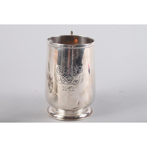 261 - A silver mug with engraved initials, 4