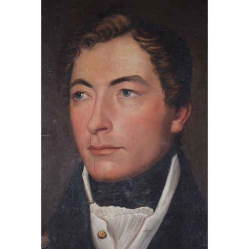 364 - A late 18th century oil on canvas, portrait of a naval Midshipman Henry Parker who served on HMS Bel... 