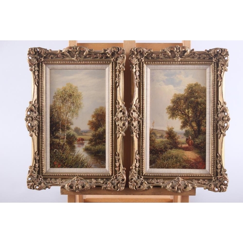 369 - H Maidment, 1903: a pair of oils on board, 