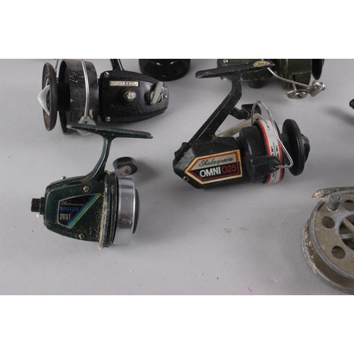 200 - A Shakespeare OMNI 035 fishing reel and nine other reels (as found)