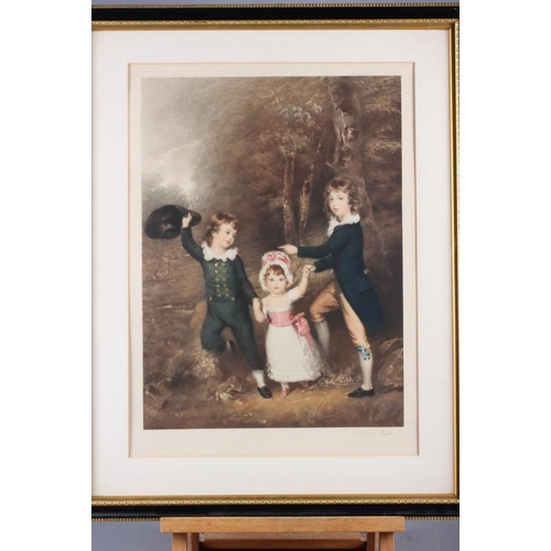 311 - Richard Smythe: a signed coloured mezzotint, 