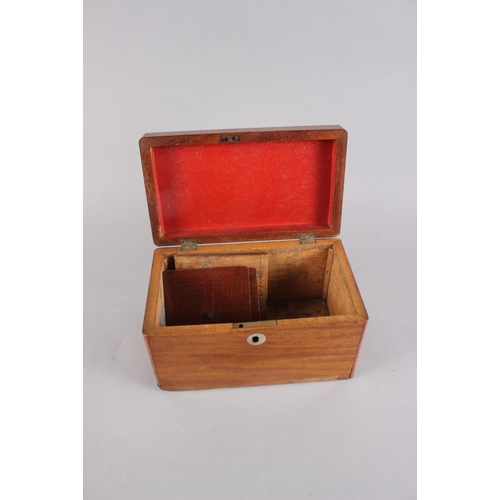 146 - A mahogany cased sarcophagus tea caddy, 11 1/2