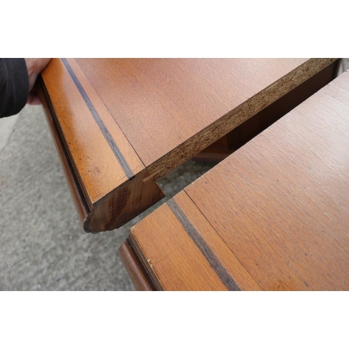 477 - An Art Deco design oak dining/boardroom table, top 140