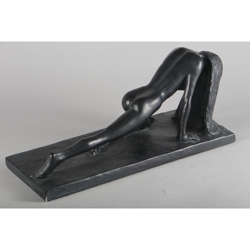 204 - An Austin Sculpture bronzed figure of a kneeling nude, 17