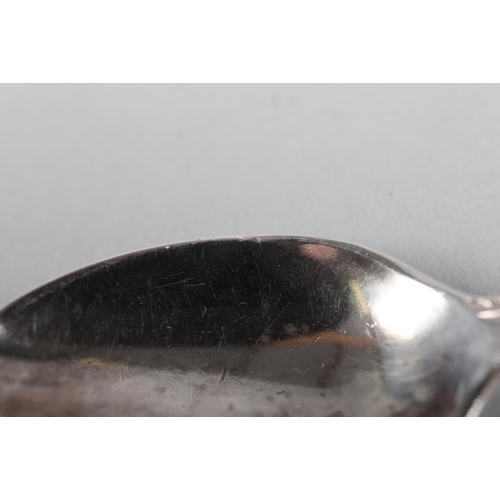 257 - A set of six silver teaspoons with gadrooned borders and eleven other silver teaspoons, 8.1oz troy a... 