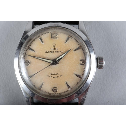 263 - A 1950s Tudor Oyster Prince self-wind wristwatch with leather strap