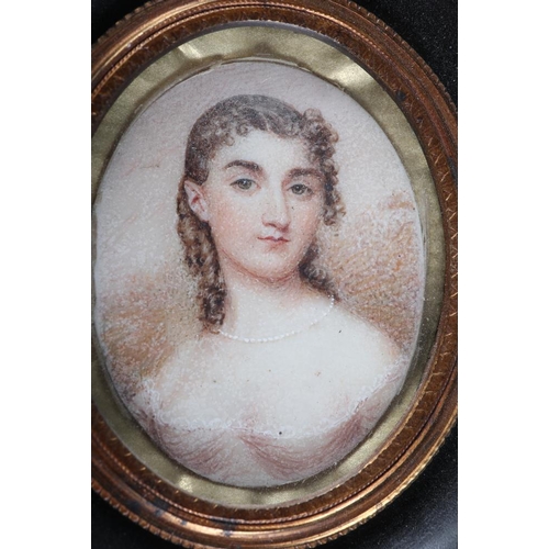 331 - Isabelle Charlotte Pierce, 1907: an oval portrait miniature, 