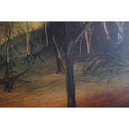 357 - Kevin Charles (Pro) Hart: an Australian oil on board, landscape with trees, 